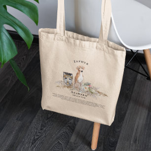 Bolsa Tote Azawakh Aquarela Cachorro   Monograma