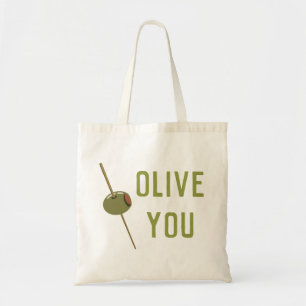 Bolsa Tote Azeitona você (eu te amo) namorados românticos