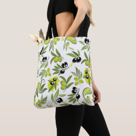 Bolsa Tote Azeitonas Pretas e Verdes
