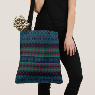 Bolsa Tote Aztec Geometrics - multicor