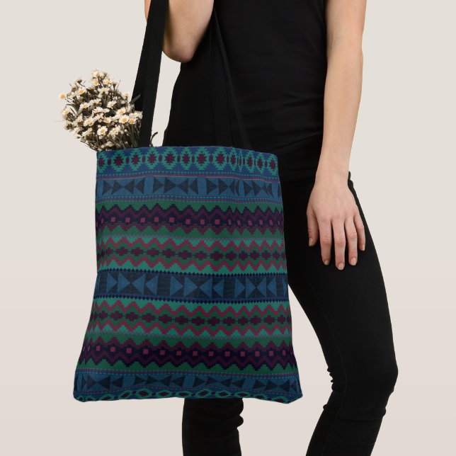 Bolsa Tote Aztec Geometrics - multicor (Close Up)