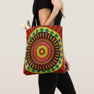 Bolsa Tote Aztec Mexicano Crocodilo Skin Tribal Impressão