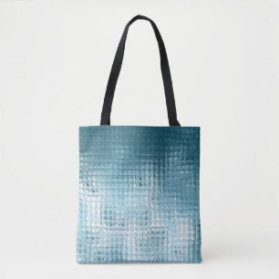 Bolsa Tote Azul Abstrato Elegante: Fundo Bonito