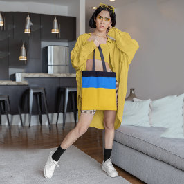 Bolsa Tote Azul Amarelo