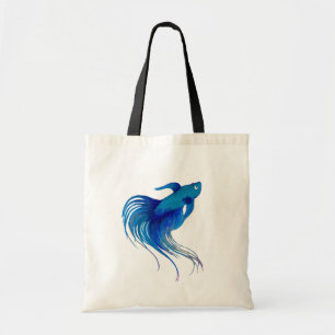 Bolsa Tote Azul-azul-betta peixe