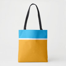Azul Céu Brilhante Branco Laranja Dourado Bloco de
