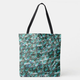 Bolsa Tote Azul-claro, bolhas na grade ou efeito de tijolo?