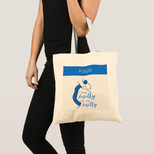 Bolsa Tote Azul Claro, Eu Sinto-Me Bela, Oh Tão Bela (Frente (produto))
