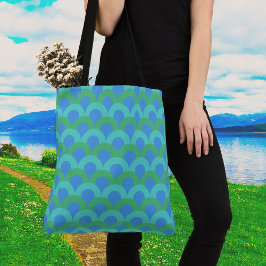Bolsa Tote Azul com Argolas