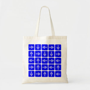 Bolsa Tote Azul do quadrado da seta do diodo emissor de luz