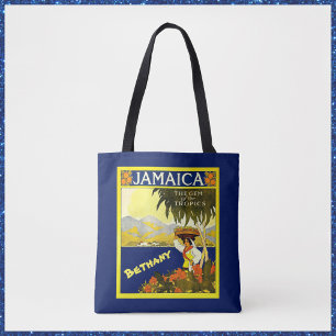 Bolsa Tote Azul e Amarelo - Jamaica Tropical