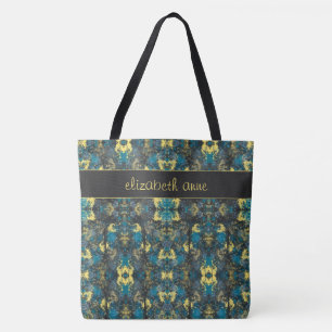 Bolsa Tote Azul e Amarelo Modernos