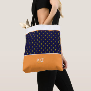Bolsa Tote Azul e laranja