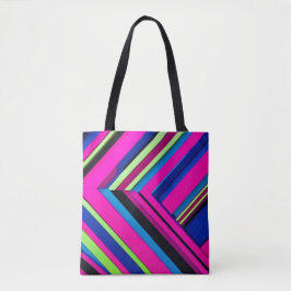 Bolsa Tote Azul elétrico e rosa