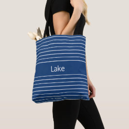 Bolsa Tote Azul Escuro Elegante