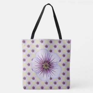 Bolsa Tote Azul floral botânico doce em alguma cor
