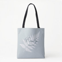 Azul Gélido Branco Feto Elegante Pastel Noiva