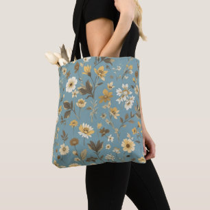 Bolsa Tote Azul-jardim