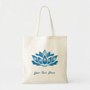 Bolsa Tote Azul Lotus Minúscula Body Spirit Personalizado Tot