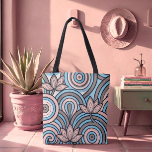Bolsa Tote Azul Macio & Fluxo Nouveau Rosa