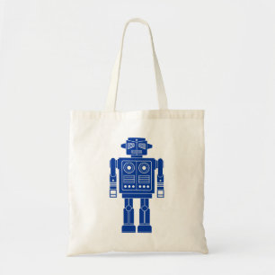 Bolsa Tote Azul Marinho e Branco Robot 270620/010