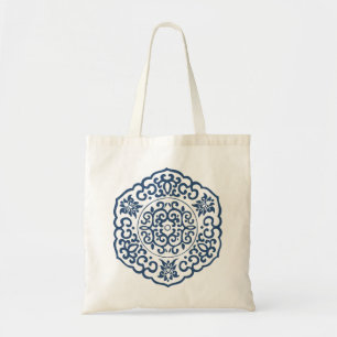 Bolsa Tote Azul Medalhão Chinês