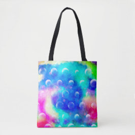 Bolsa Tote Azul moderno fabuloso bolhas abstrato moderno