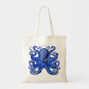 Bolsa Tote Azul Octopus Haeckel