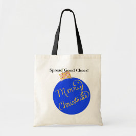 Bolsa Tote Azul .Ornament Ball Cheer