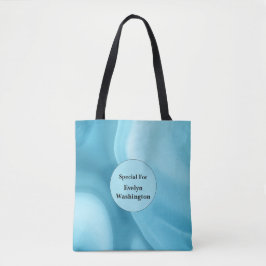 Bolsa Tote Azul Patina Gradiente Abstrato de Brilho Suave