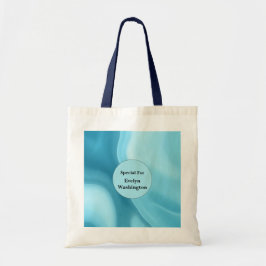 Bolsa Tote Azul Patina Gradiente Abstrato de Brilho Suave