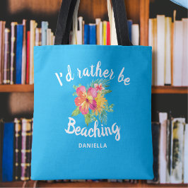 Bolsa Tote Azul personalizado "Preferencialmente está pregand