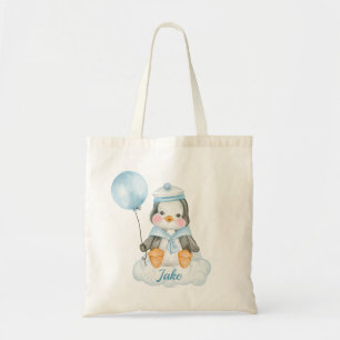 Bolsa Tote Azul Pinguim-Bebê-Cujo