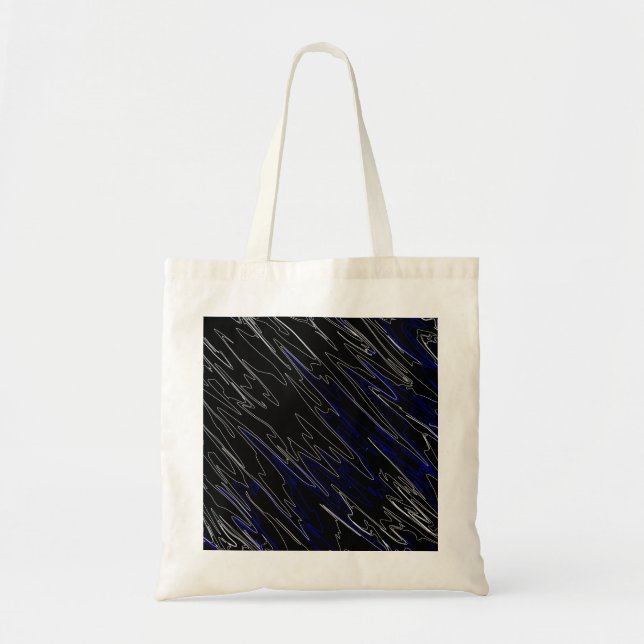 Bolsa Tote Azul preto marmoreado (Frente)