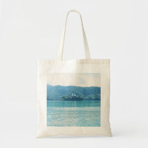 Bolsa Tote Azul Slovenia da montanha do lago photography da