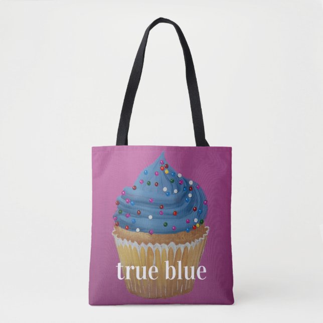 Bolsa Tote Azul-tiful - verdadeiro (Frente)