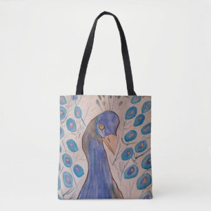 Bolsa Tote Azul-turfa 