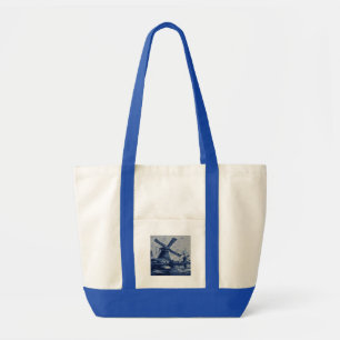 Bolsa Tote Azulejo Azul Antecipado - Moinhos de vento pela Ág