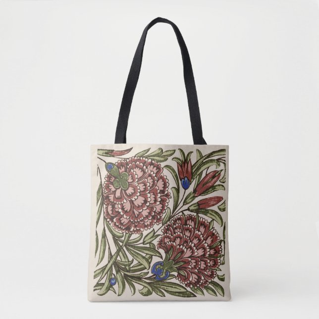 Bolsa Tote Azulejo de Flor Antiquado Arte Russa (Frente)