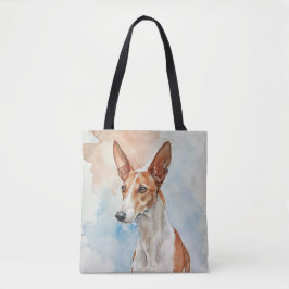Bolsa Tote Azulejo de Foto em Acrílico do Podengo Ibicenco