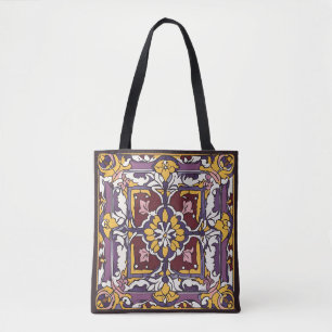 Bolsa Tote Azulejo roxo