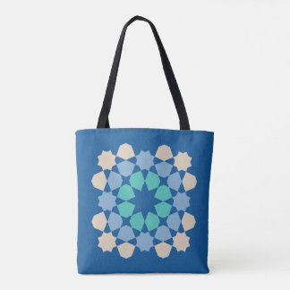 Bolsa Tote Azulejo Turquesa Tranquilidade