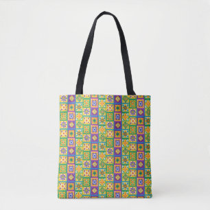 Bolsa Tote Azulejos coloridos