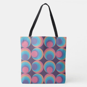 Bolsa Tote Azulejos de Órbita Cósmica Retro