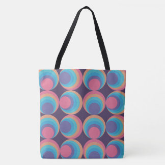 Bolsa Tote Azulejos de Órbita Cósmica Retro