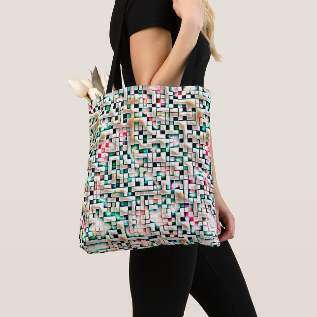 Bolsa Tote Azulejos de sorvete em estilo áspero texturizado,  (Close Up)