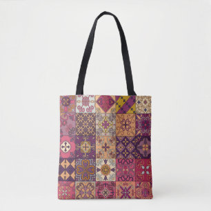 Bolsa Tote Azulejos portugueses: padrão do estilo talavera.