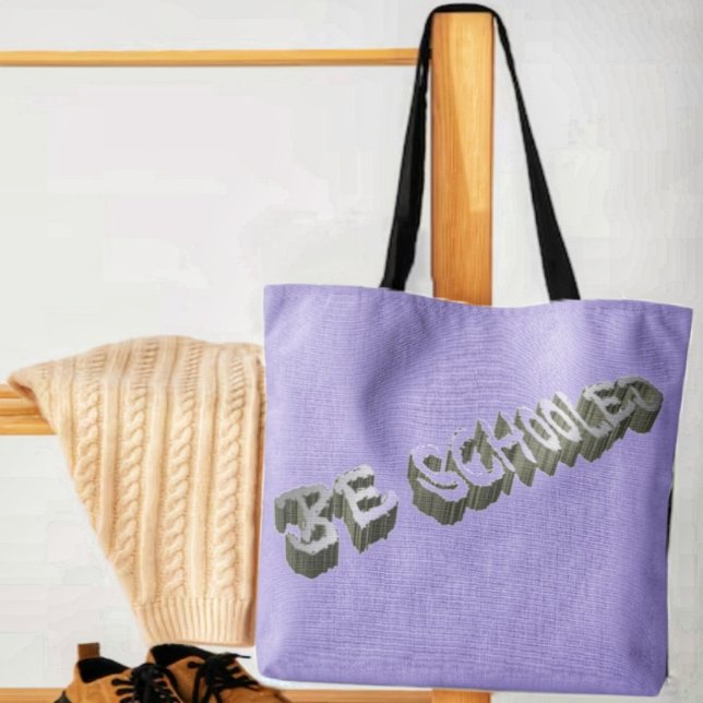 Bolsa Tote B Cinza Escolhida - Wht (This B Schooled Gray-Wht Tote Bag, helps you to stand out in a crowd!)