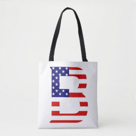 Bolsa Tote B Monograma sobreposto ao certificado de bandeira