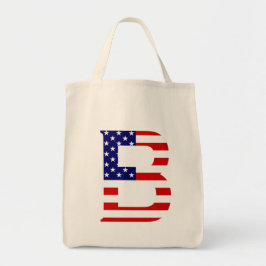 Bolsa Tote B Monograma sobreposto ao gtcnt Flag EUA